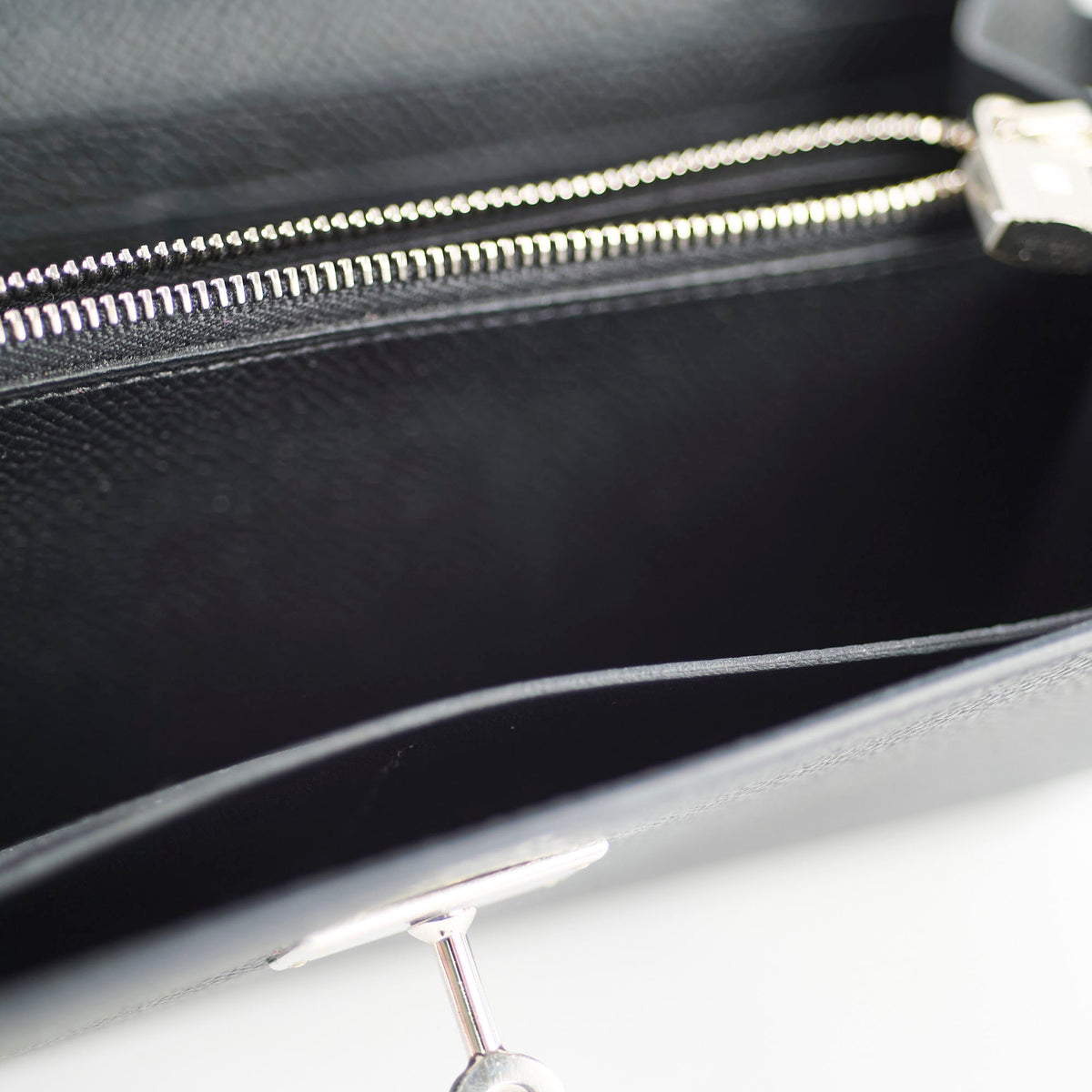 Hermes Kelly Classic Wallet Epsom Black - Stamp A - photo 6