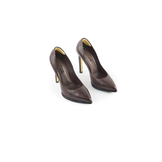 Louis Vuitton Leather Heels Brown Size 36.5 - photo 1