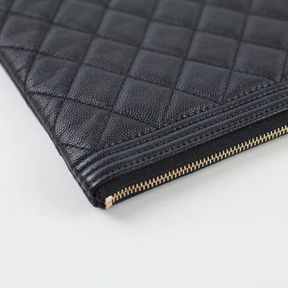 Chanel Boy Caviar Large O-Case Black 22 Series - photo 6