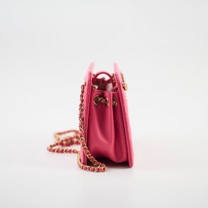 Chanel Coco Mark Quilted Shoulder Bag Pink Series 30 - photo 3