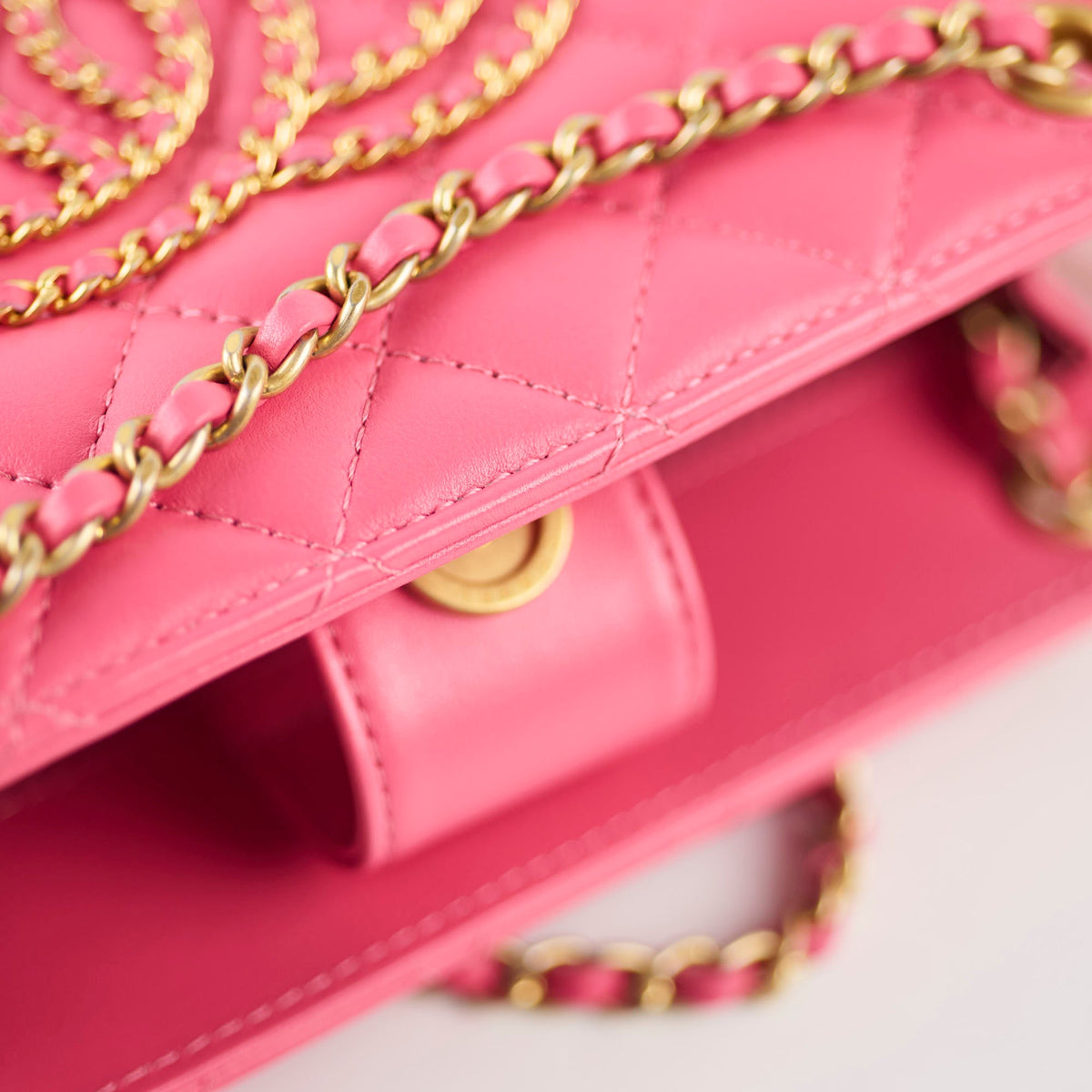 Chanel Coco Mark Quilted Shoulder Bag Pink Series 30 - photo 8