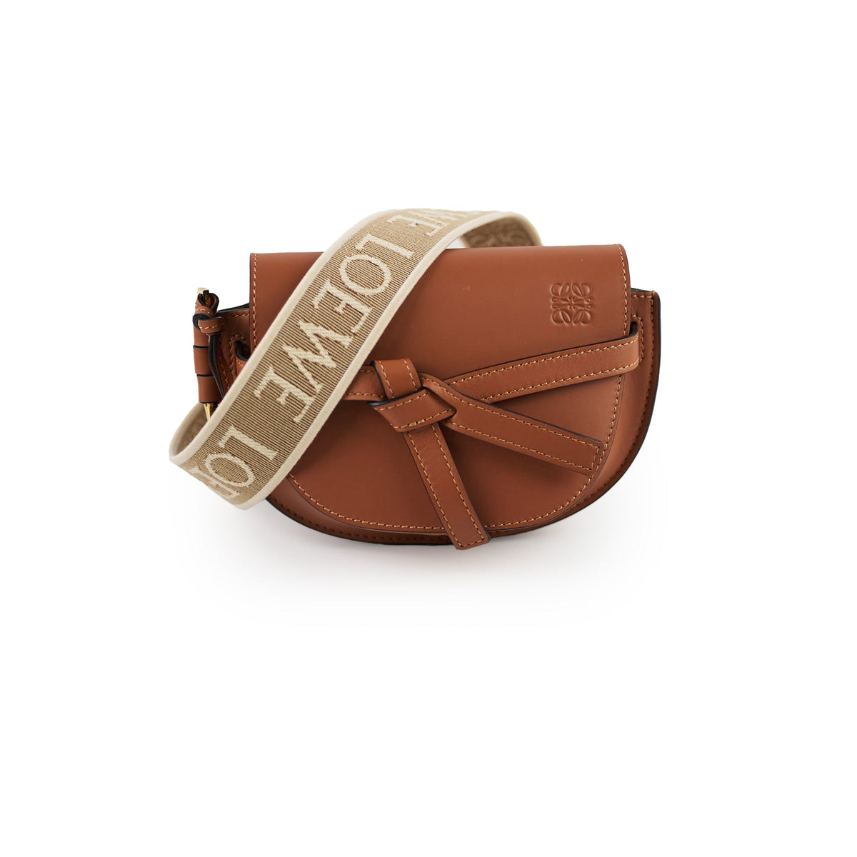 Loewe Mini Gate Bag Tan with Jacquard Strap - photo 1