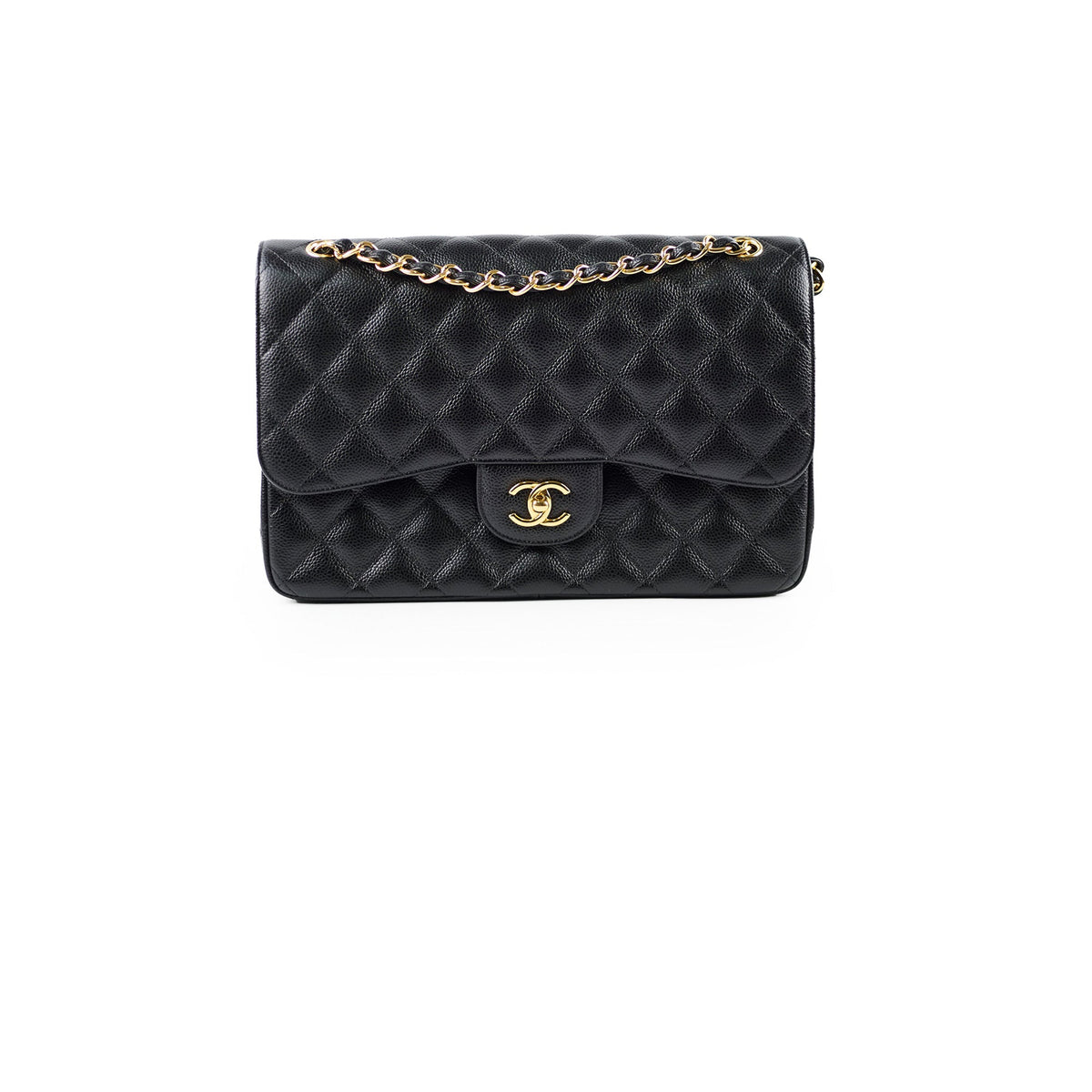 Chanel Caviar Jumbo Double Flap Black Series 24 - photo 1