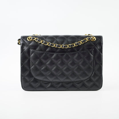Chanel Caviar Jumbo Double Flap Black Series 24 - photo 2