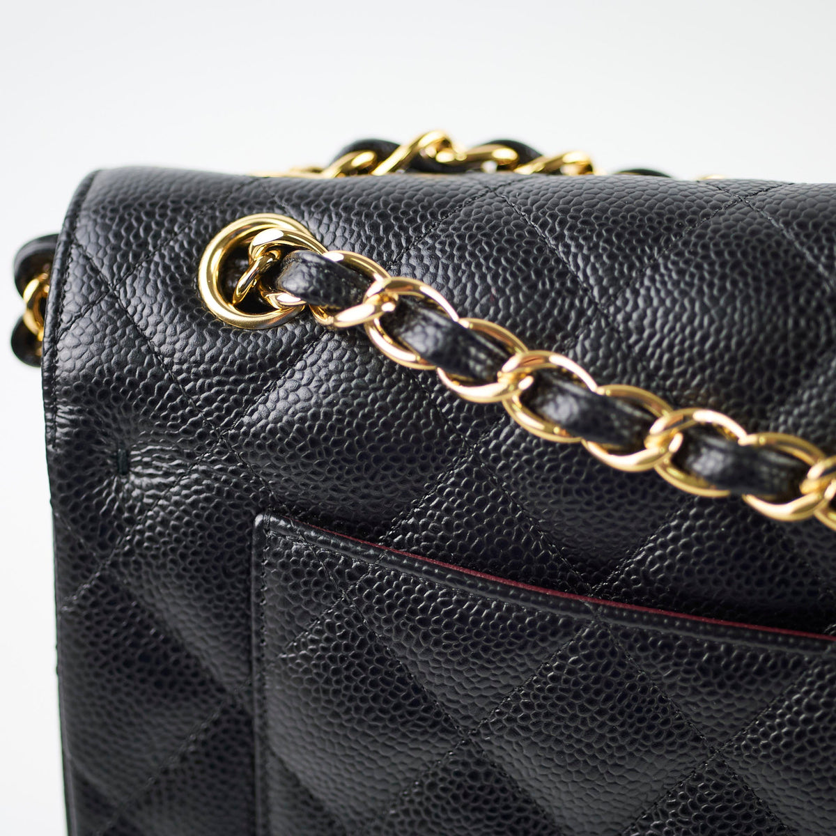 Chanel Caviar Jumbo Double Flap Black Series 24 - photo 15