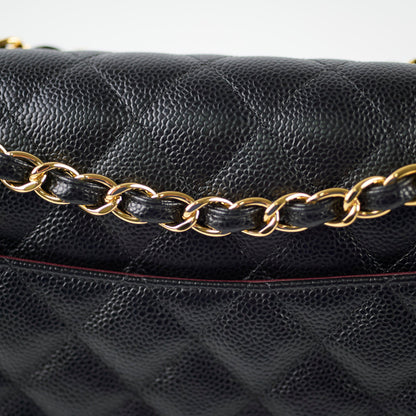 Chanel Caviar Jumbo Double Flap Black Series 24 - photo 14