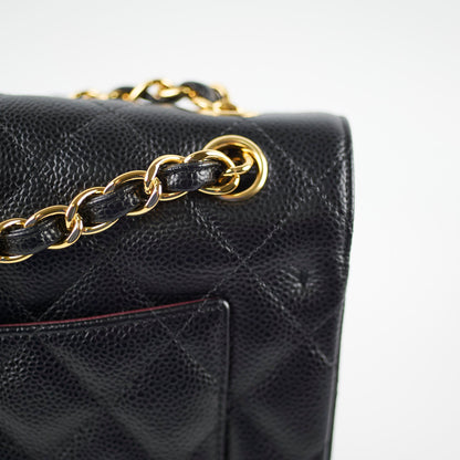 Chanel Caviar Jumbo Double Flap Black Series 24 - photo 13