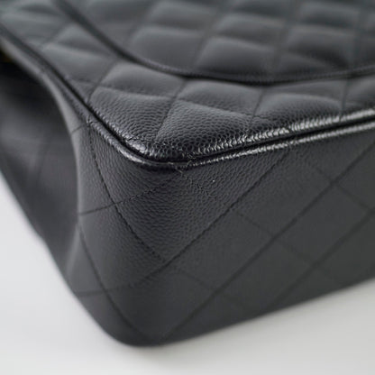 Chanel Caviar Jumbo Double Flap Black Series 24 - photo 12