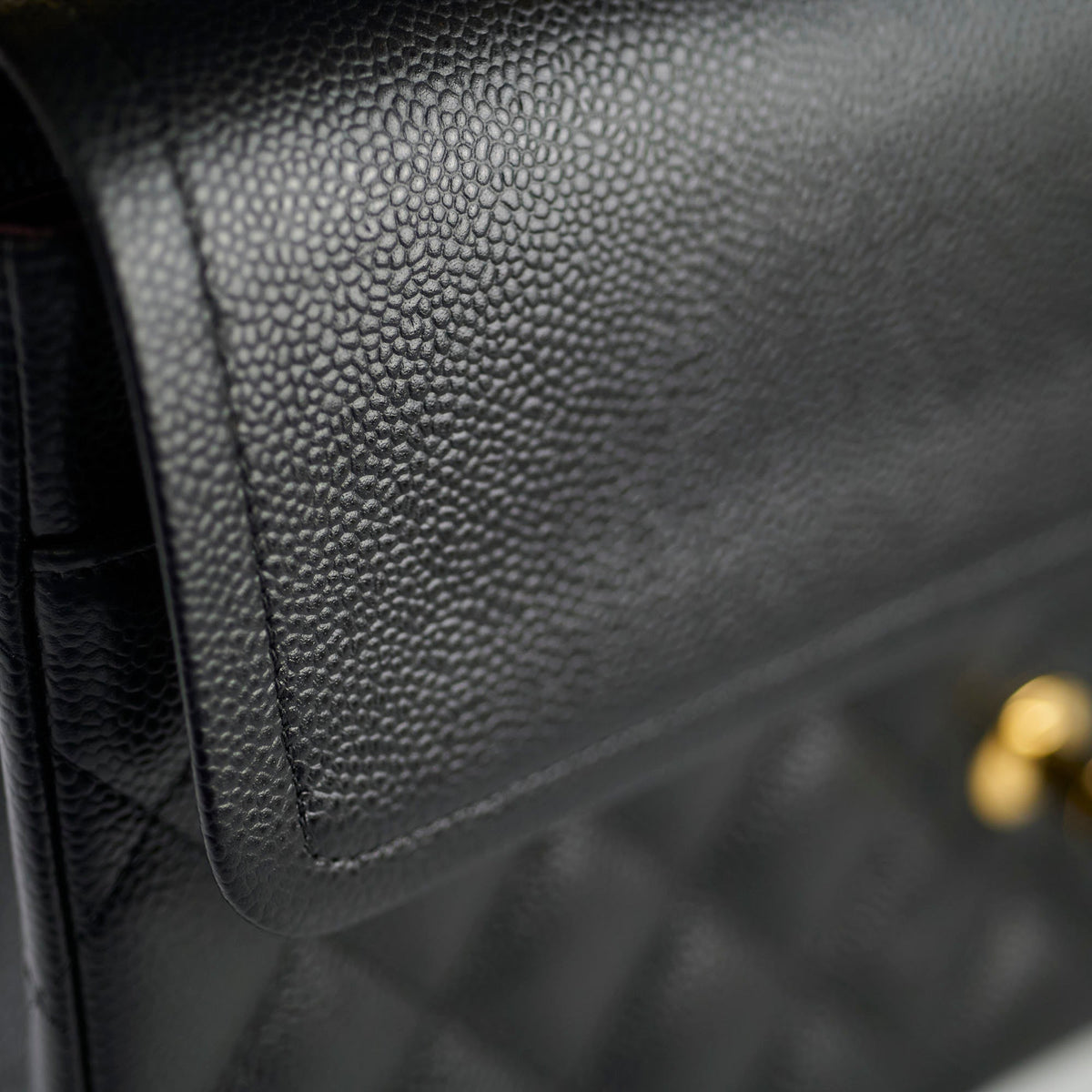 Chanel Caviar Jumbo Double Flap Black Series 24 - photo 9
