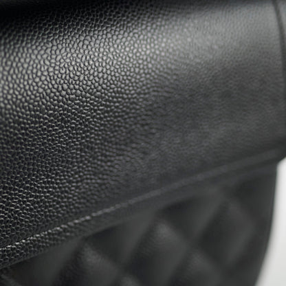 Chanel Caviar Jumbo Double Flap Black Series 24 - photo 8