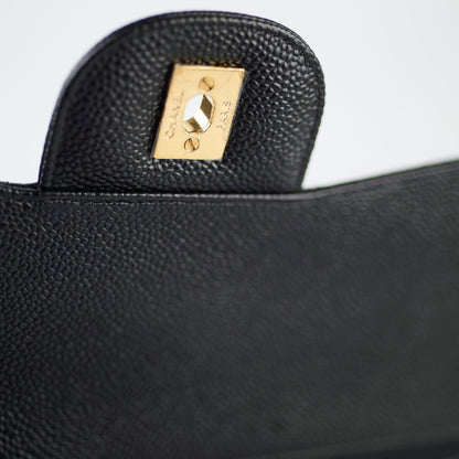 Chanel Caviar Jumbo Double Flap Black Series 24 - photo 7
