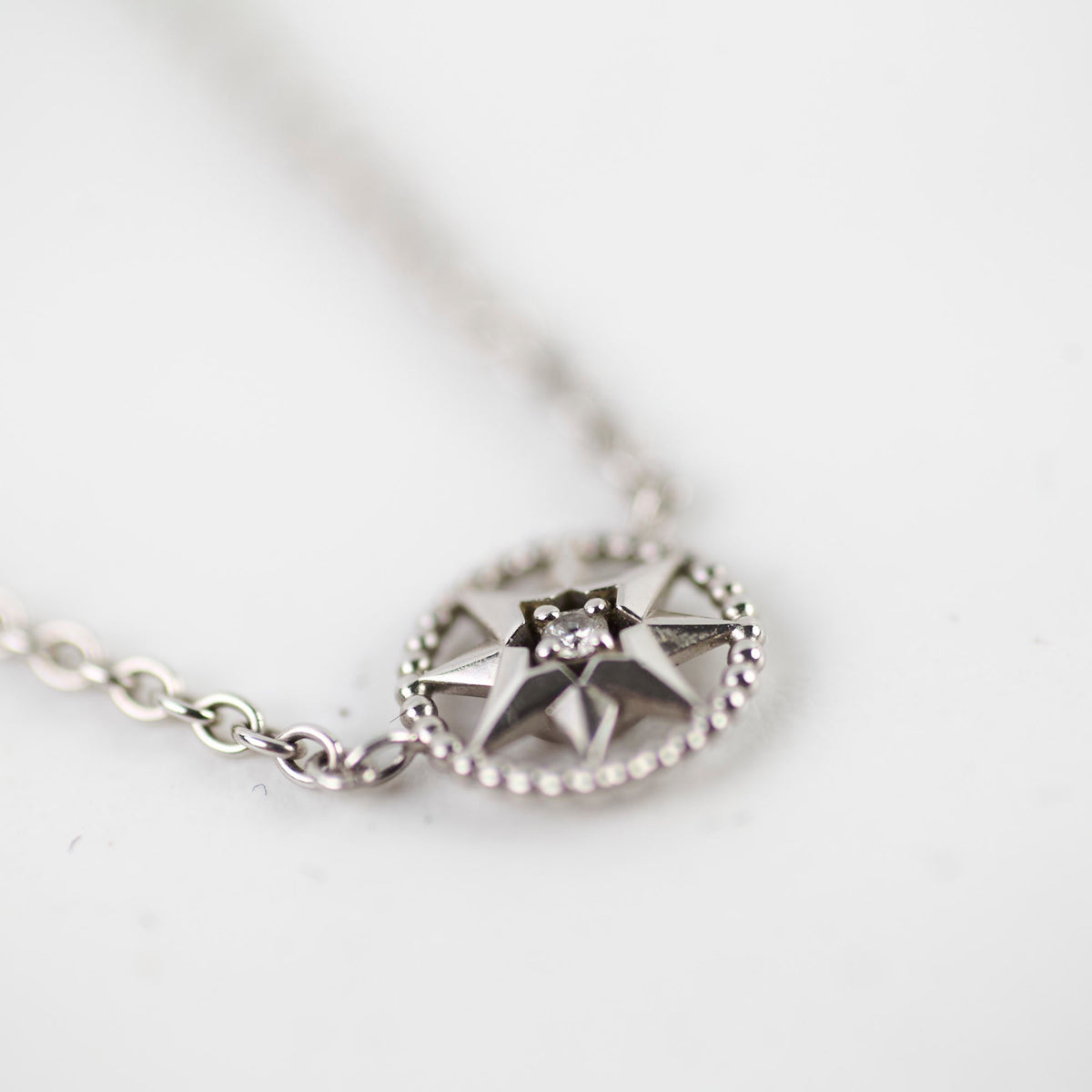 Dior Rose Des Vents Necklace 18k White Gold with Diamond - photo 3