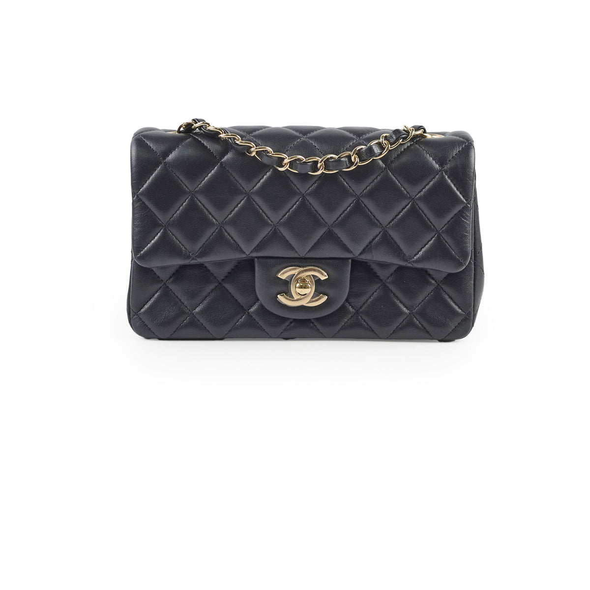 Chanel Mini Rectangular Lambskin Black Microchip 2022 - photo 1
