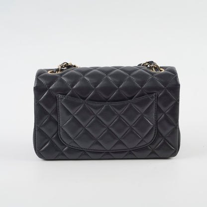 Chanel Mini Rectangular Lambskin Black Microchip 2022 - photo 2