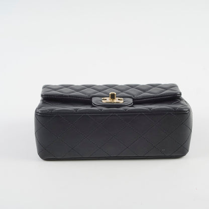 Chanel Mini Rectangular Lambskin Black Microchip 2022 - photo 4