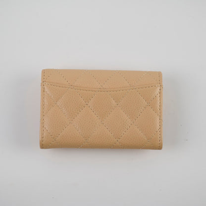 Chanel CC Caviar Beige Cardholder (Microchipped) - photo 2