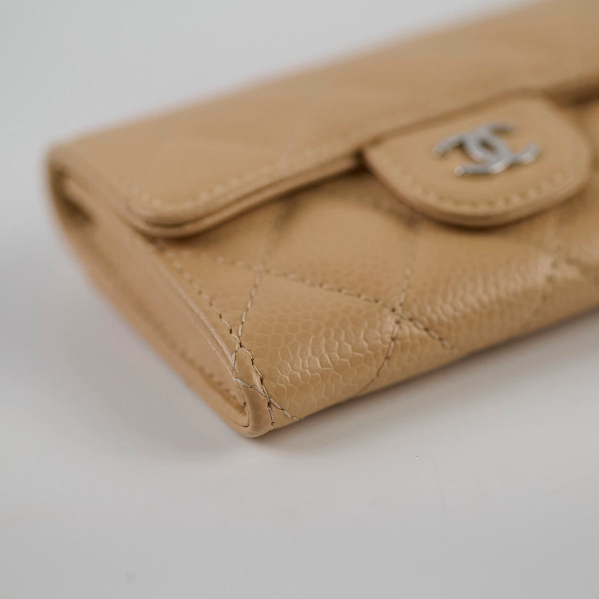 Chanel CC Caviar Beige Cardholder (Microchipped) - photo 12