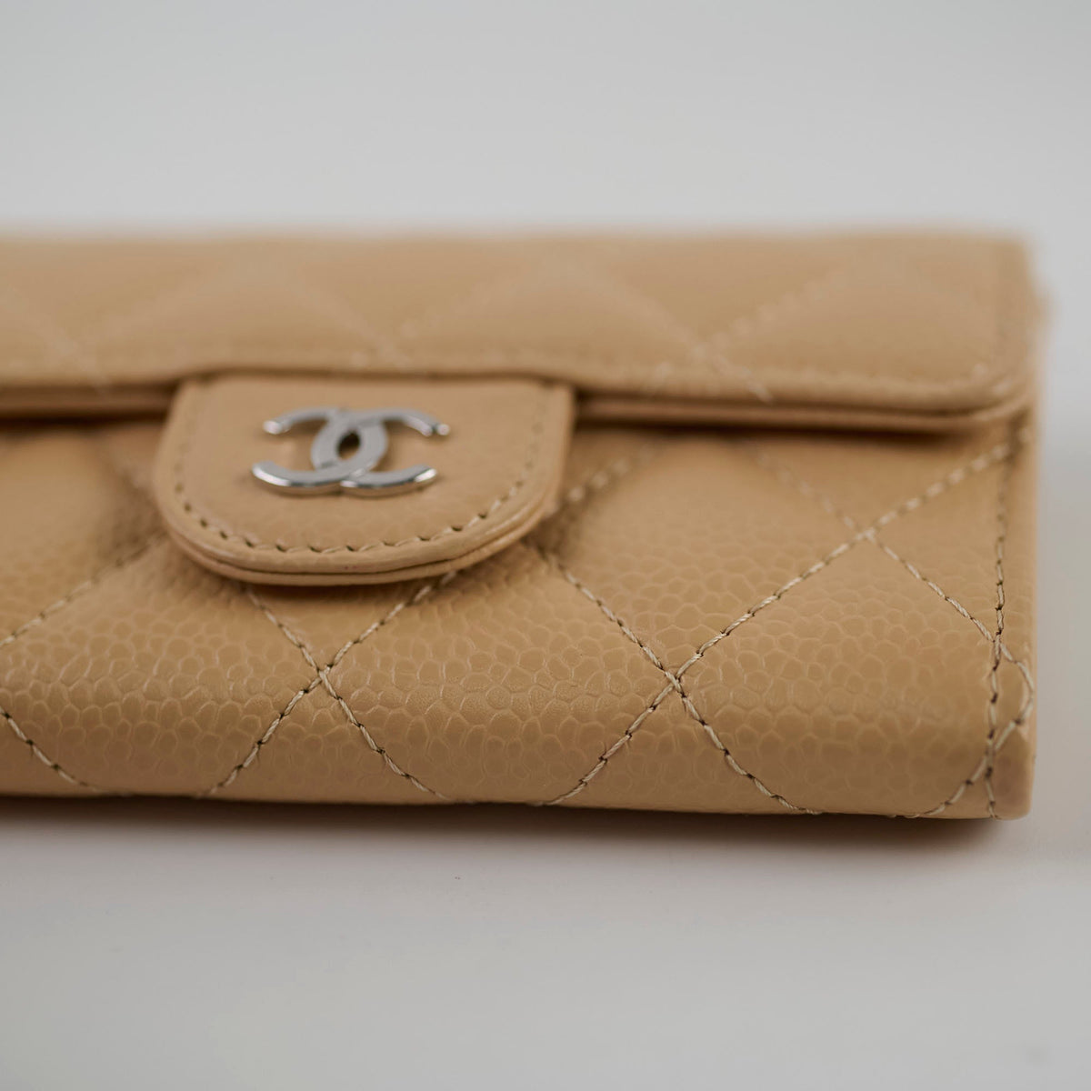 Chanel CC Caviar Beige Cardholder (Microchipped) - photo 11