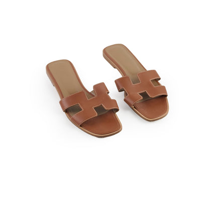 Hermes Oran Sandals Gold Size 40 - photo 1