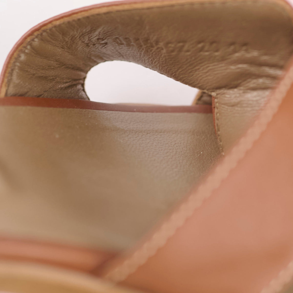 Hermes Oran Sandals Gold Size 40 - photo 4