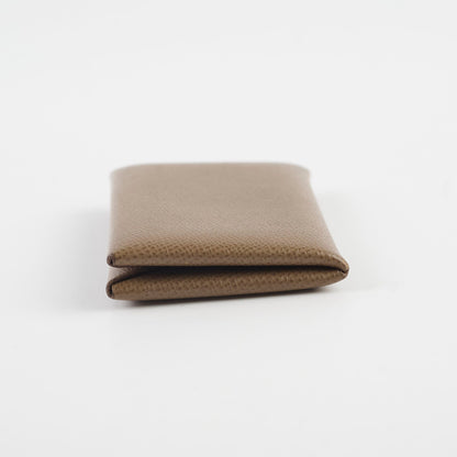 Hermes Calvi Cardholder Epsom Etoupe 2023 - photo 3