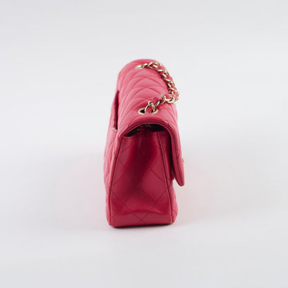Chanel Mini Rectangular Lambskin LGHW Dark Pink Series 21 - photo 3