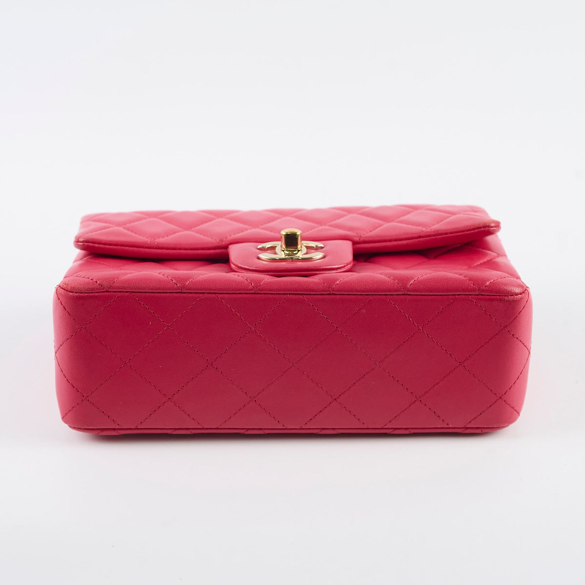 Chanel Mini Rectangular Lambskin LGHW Dark Pink Series 21 - photo 4