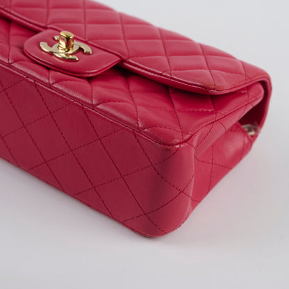 Chanel Mini Rectangular Lambskin LGHW Dark Pink Series 21 - photo 12