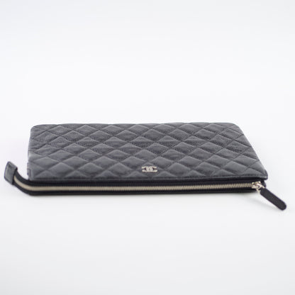 Chanel Double Zip Caviar Pouch Black SHW - photo 12