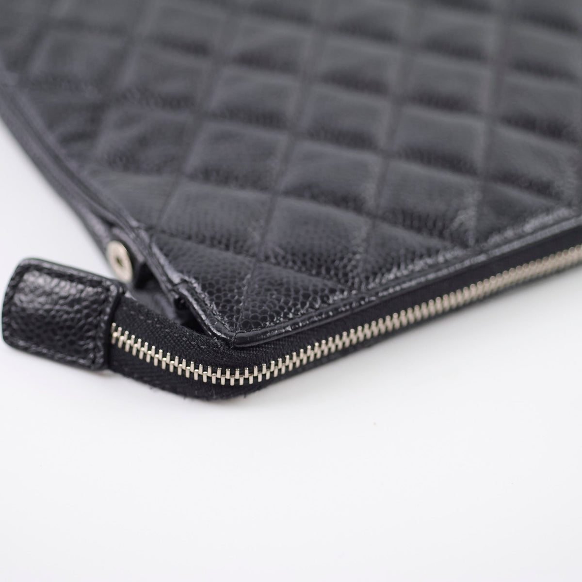 Chanel Double Zip Caviar Pouch Black SHW - photo 11