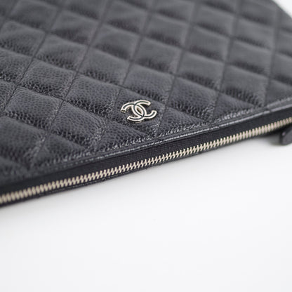Chanel Double Zip Caviar Pouch Black SHW - photo 10