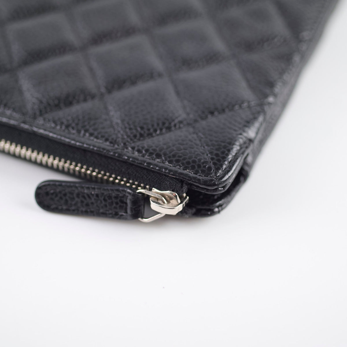 Chanel Double Zip Caviar Pouch Black SHW - photo 9