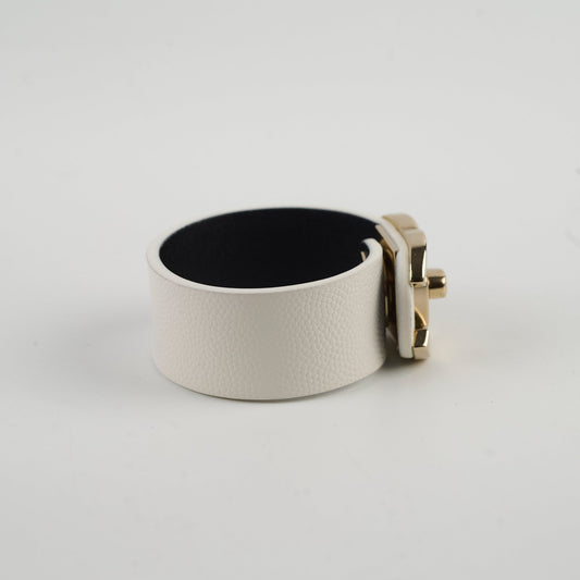Chanel CC Leather Bracelet White 2020 - photo 2