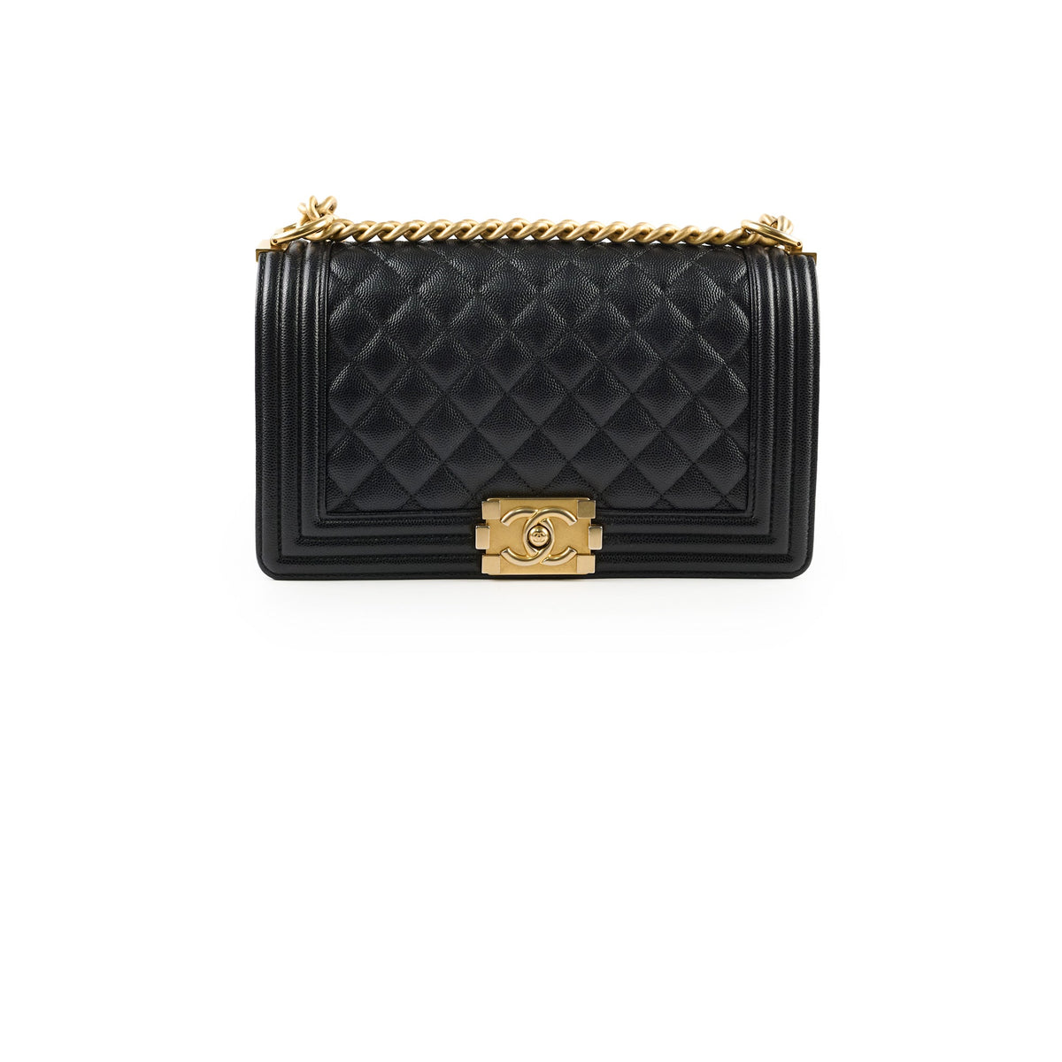Chanel Old Medium Caviar Boy Bag GHW (Microchip) - photo 1