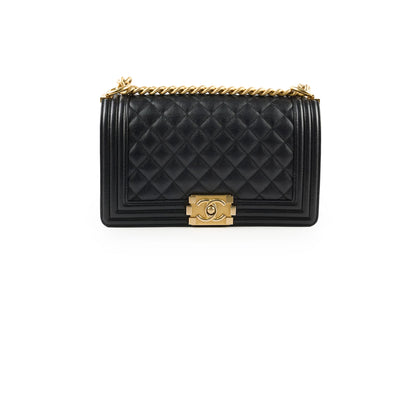 Chanel Old Medium Caviar Boy Bag GHW (Microchip) - photo 1