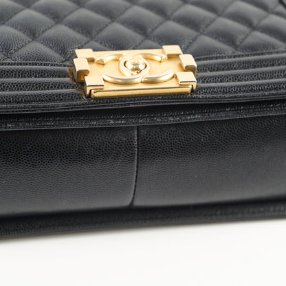 Chanel Old Medium Caviar Boy Bag GHW (Microchip) - photo 11