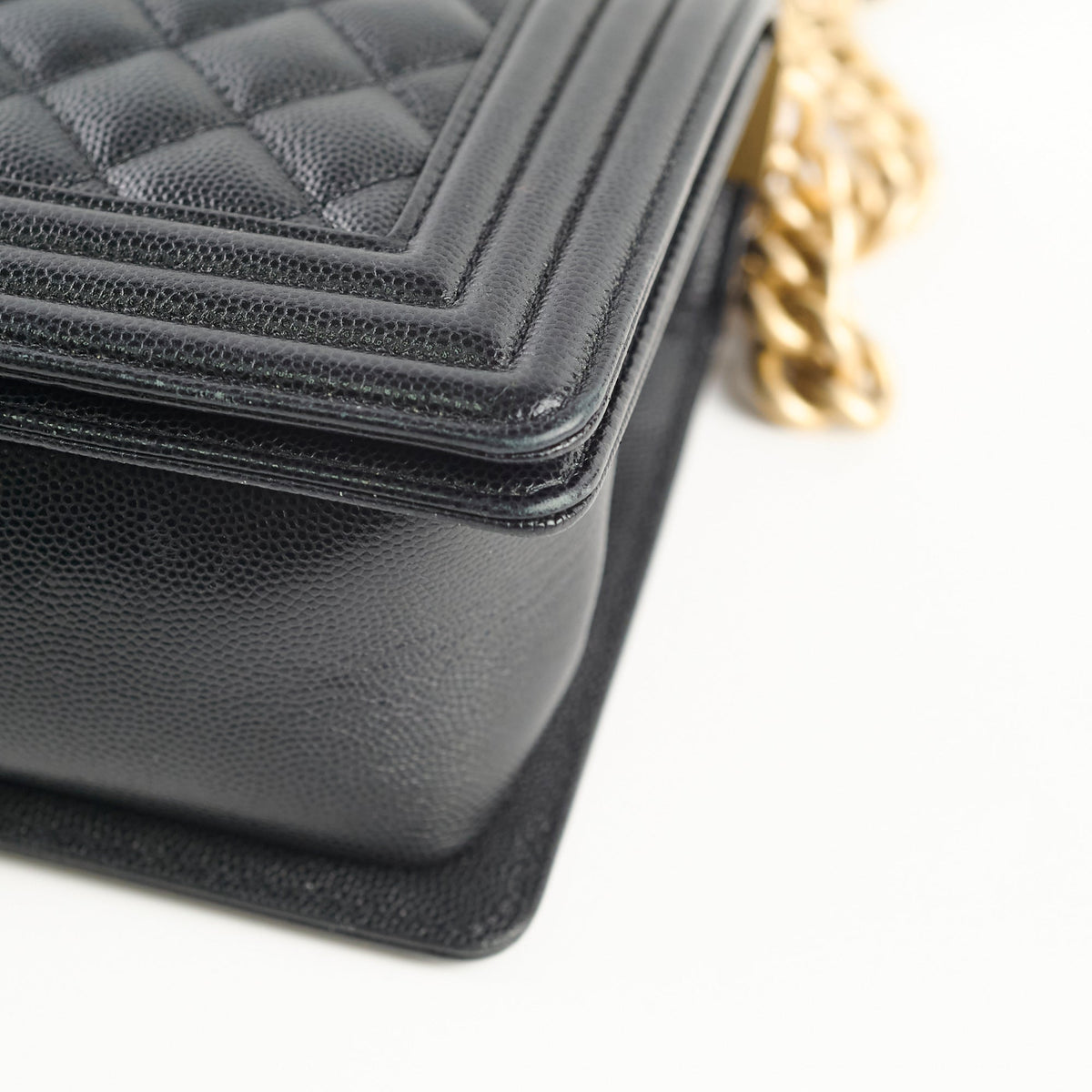 Chanel Old Medium Caviar Boy Bag GHW (Microchip) - photo 9