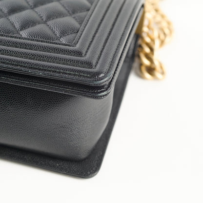 Chanel Old Medium Caviar Boy Bag GHW (Microchip) - photo 9