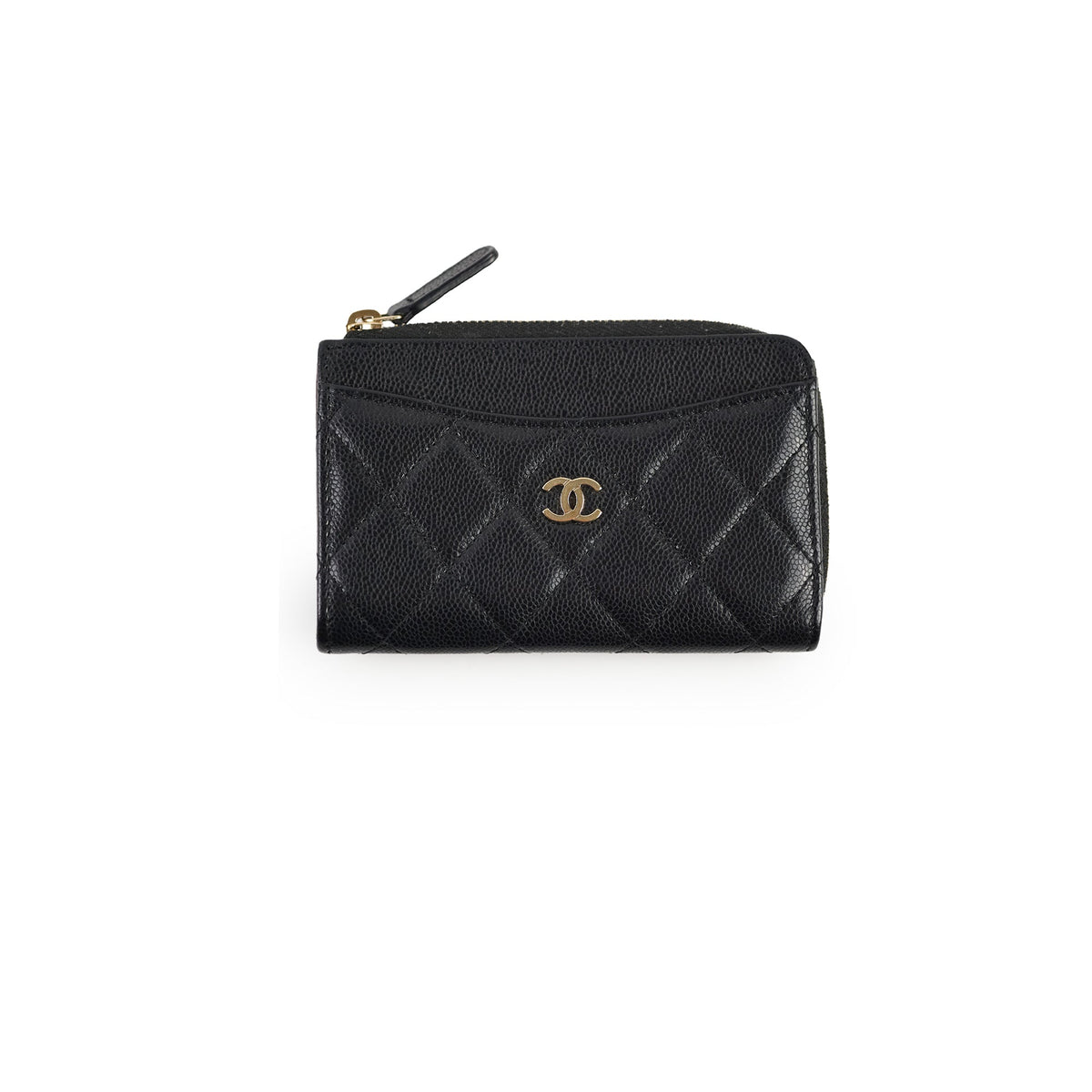 Chanel Cardholder Black Caviar Microchip - photo 1