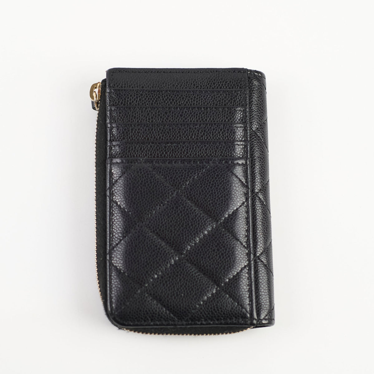 Chanel Cardholder Black Caviar Microchip - photo 2