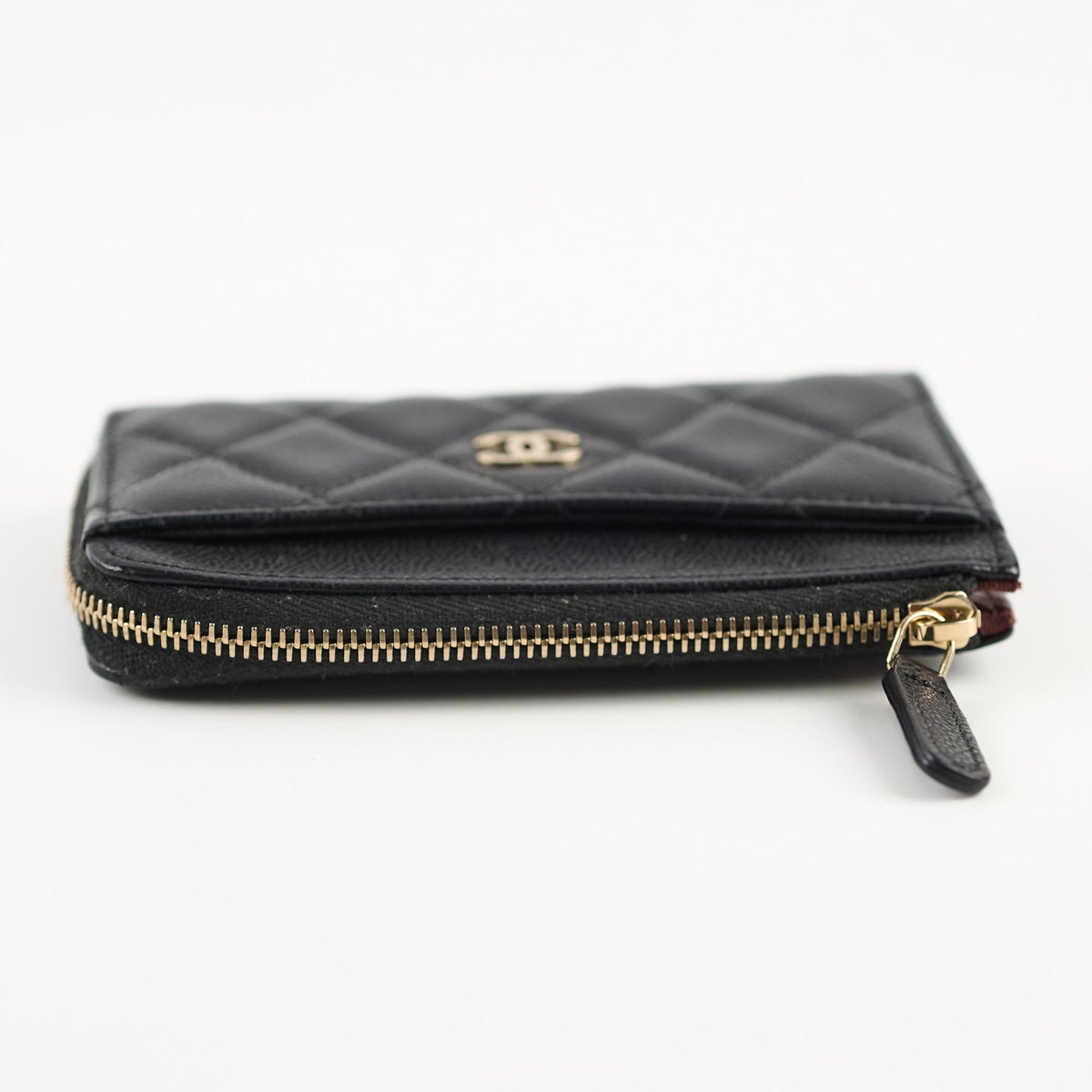Chanel Cardholder Black Caviar Microchip - photo 3