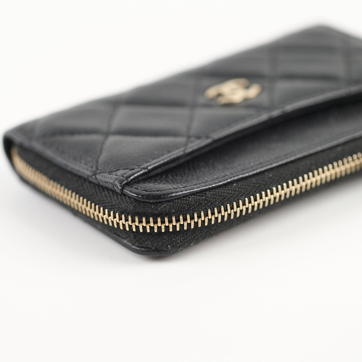 Chanel Cardholder Black Caviar Microchip - photo 7