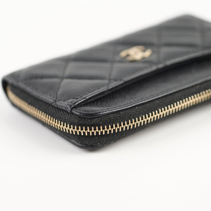 Chanel Cardholder Black Caviar Microchip - photo 7