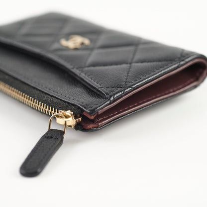 Chanel Cardholder Black Caviar Microchip - photo 6