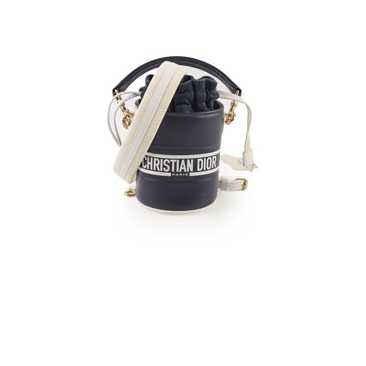 Christian Dior Micro Bucket Bag Navy/White - photo 1