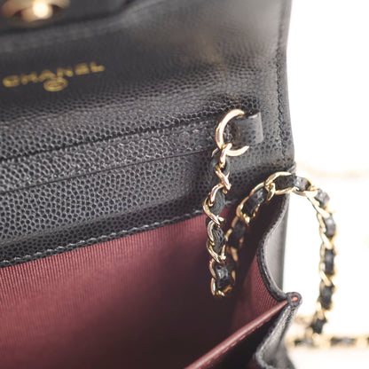 Chanel Caviar Clutch with Chain Black - photo 9