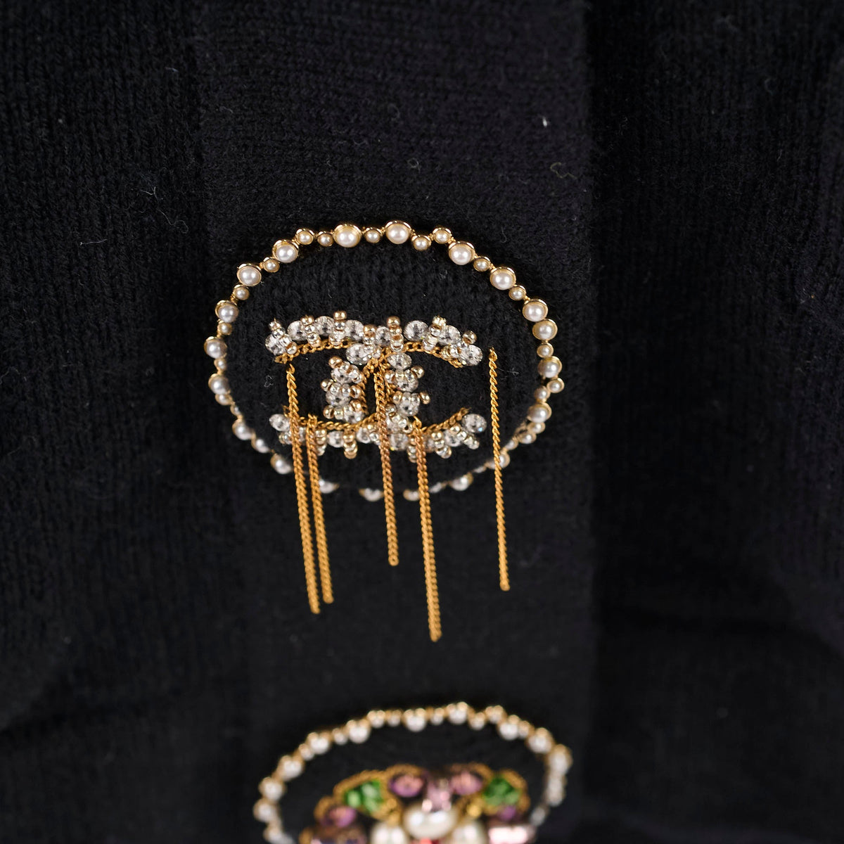 Chanel 22A Cashmere Cardigan Balck Size 38 - photo 10