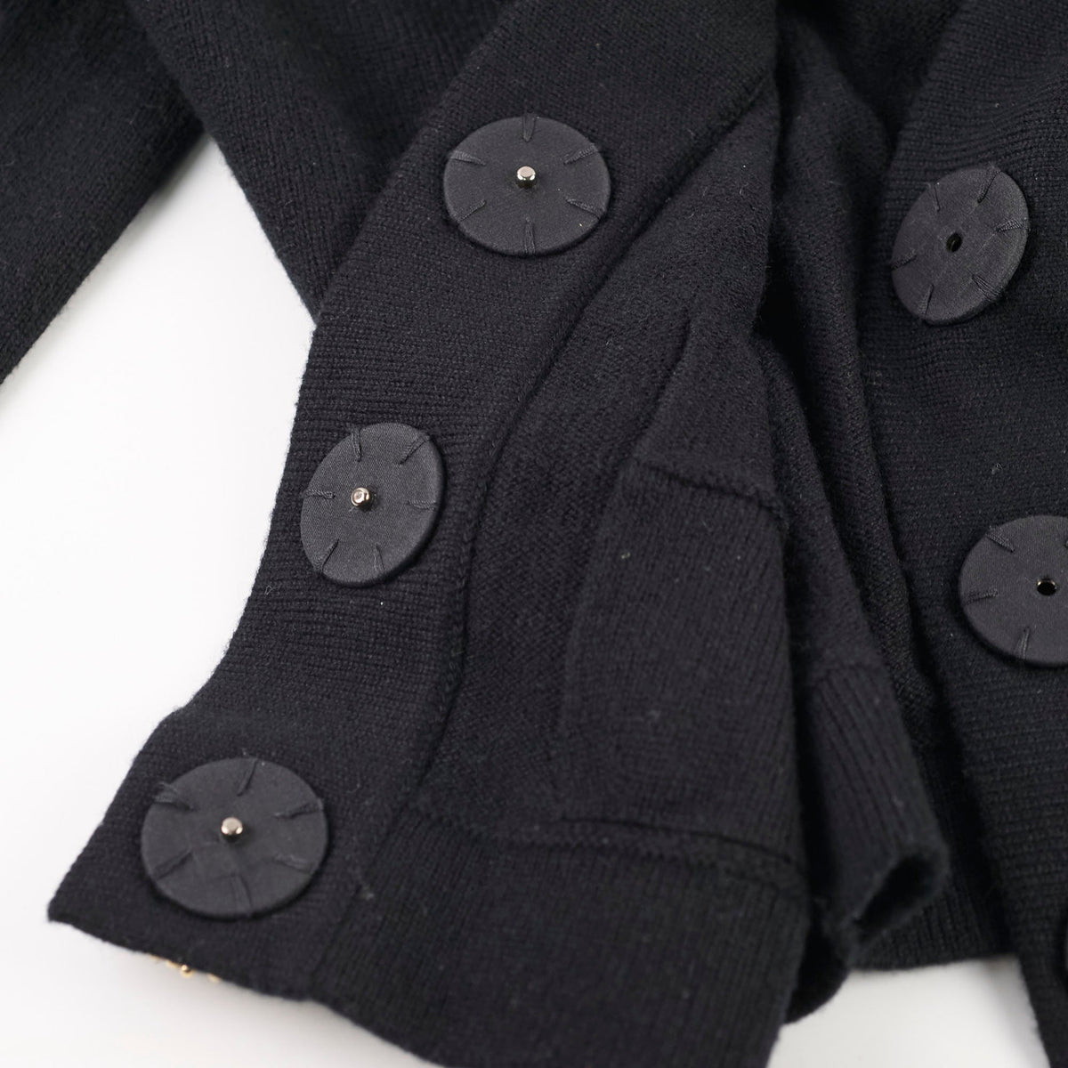 Chanel 22A Cashmere Cardigan Balck Size 38 - photo 7