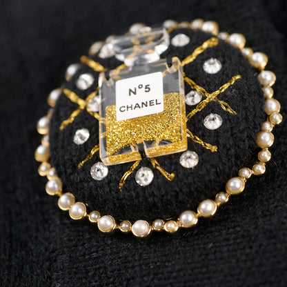 Chanel 22A Cashmere Cardigan Balck Size 38 - photo 5