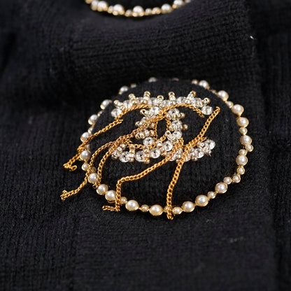 Chanel 22A Cashmere Cardigan Balck Size 38 - photo 4